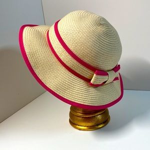 HAT-Paper Straw with Pink Trim